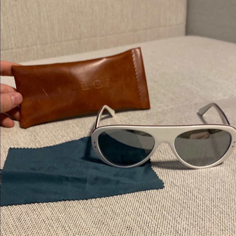 Vallon x Wayne Wong Ski Aviators Sunglasses in White